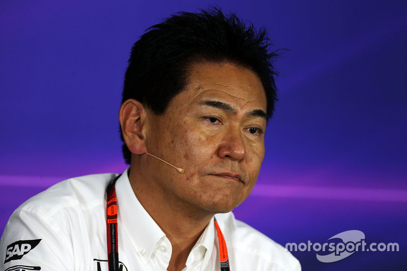 Yasuhisa Arai, Honda Director de Motorsport en la conferencia de prensa de la FIA