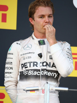 Il secondo classificato Nico Rosberg, Mercedes AMG F1 Team
