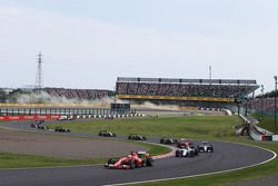 Sebastian Vettel, Ferrari SF15-T bij de start