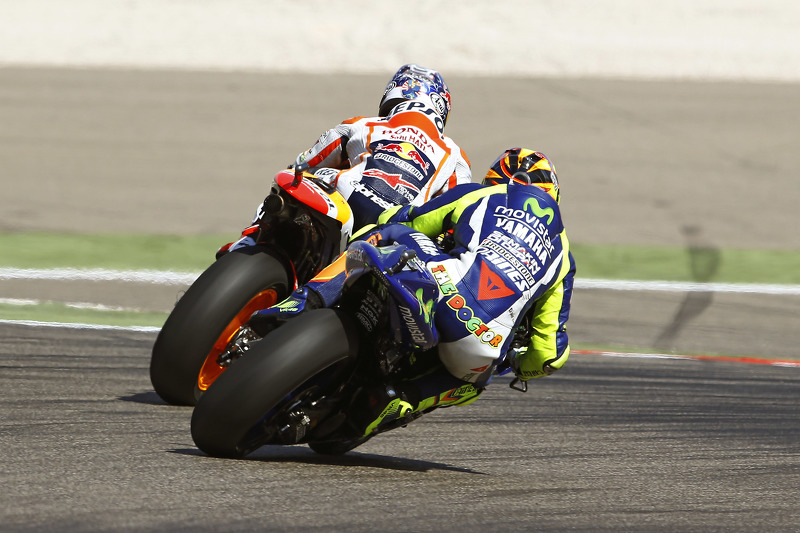 Dani Pedrosa, Repsol Honda Team and Valentino Rossi, Yamaha Factory Racing