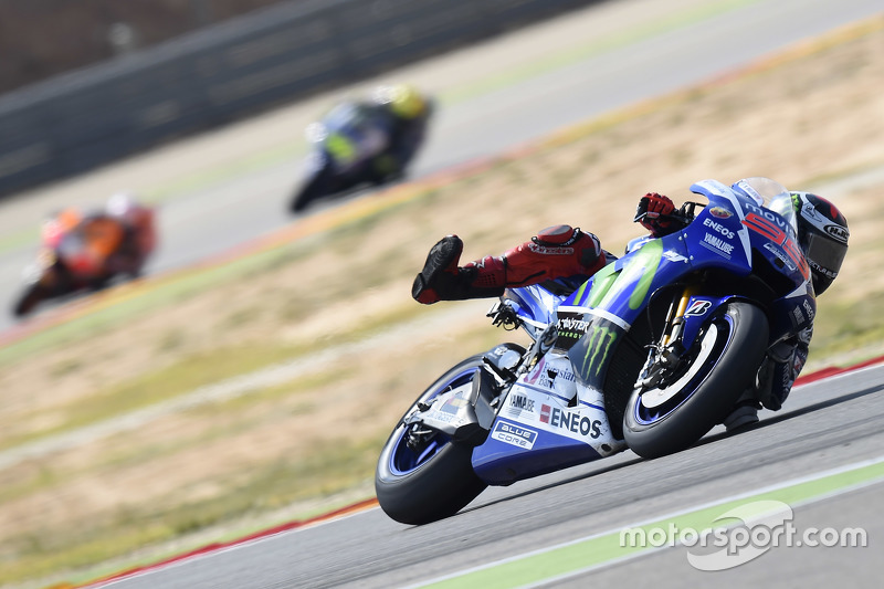 Jorge Lorenzo, Yamaha Factory Racing e Dani Pedrosa, Repsol Honda Team e Valentino Rossi, Yamaha Fac