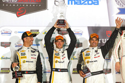Overall podium: second place Joao Barbosa, Christian Fittipaldi, Sébastien Bourdais, Action Express Racing