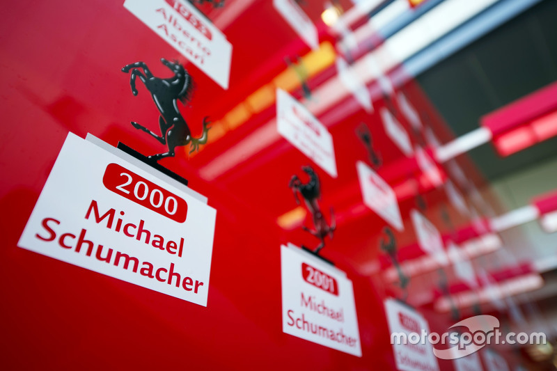 Ferrari list of World Champions including Michael Schumacher