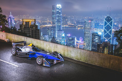 Formula E car in Hong Kong