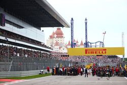 La parrilla antes del inicio de la carrera