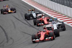 Kimi Raikkonen, Ferrarri e Valtteri Bottas, Williams and Sebastian Vettel, Ferrari