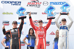 Podio: Ganador de la carrera Spencer Pigot, Juncos Racing, segundo lugar Sean Rayhall, 8 estrellas M