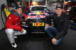Max Verstappen, Red Bull Racing, met Mattias Ekström, Audi Sport Team Abt Sportsline, Audi A5 DTM