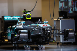 Mercedes AMG F1 W06 of Nico Rosberg, Mercedes AMG F1 in the pits