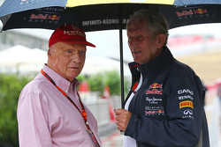 Ники Лауда, Mercedes и Доктор Хельмут Марко, консультант Red Bull Motorsport