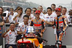 Polesitter Dani Pedrosa, Repsol Honda Team and second place Marc Marquez, Repsol Honda Team