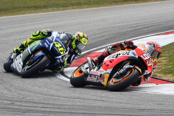 Marc Marquez, Repsol Honda Team and Valentino Rossi, Yamaha Factory Racing