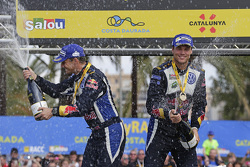 Les vainqueurs Andreas Mikkelsen et Ola Floene, Volkswagen Polo WRC, Volkswagen Motorsport