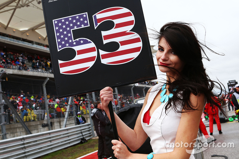 Grid girl for Alexander Rossi, Manor Marussia F1 Team