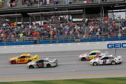 Joey Logano, Team Penske Ford and Dale Earnhardt Jr. and Jeff Gordon, Hendrick Motorsports Chevrolets and Brad Keselowski, Team Penske Ford