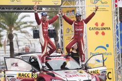 WRC2 kampioenen Nasser Al-Attiyah en Matthieu Baumel, Skoda Fabia R5