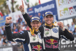 Winners Andreas Mikkelsen and Ola Floene, Volkswagen Polo WRC, Volkswagen Motorsport