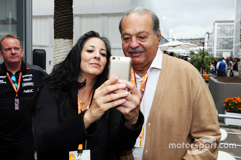 Carlos Slim, Business Magnate, with the Sahara Force India F1 Team