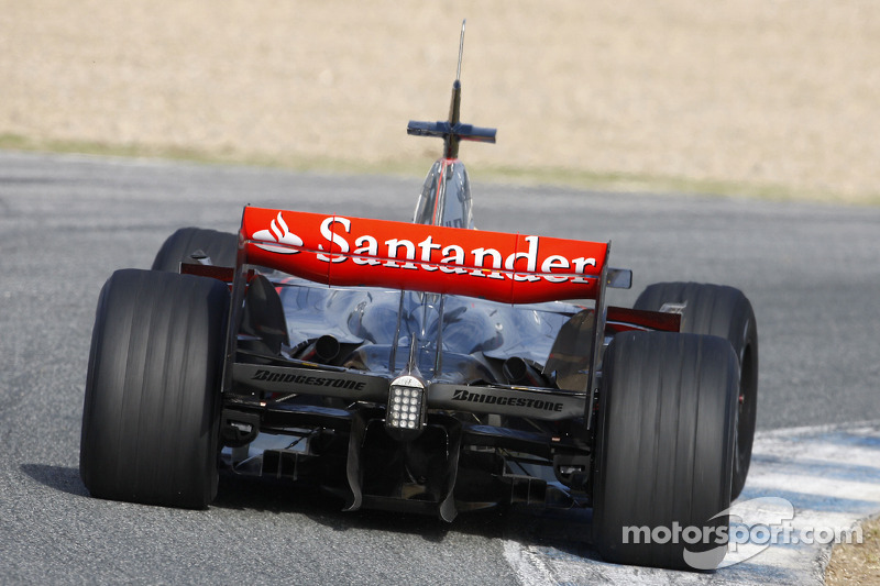 Lewis Hamilton tests the new McLaren Mercedes MP4-23