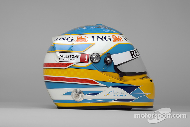 Helmet, Fernando Alonso, Renault F1 Team