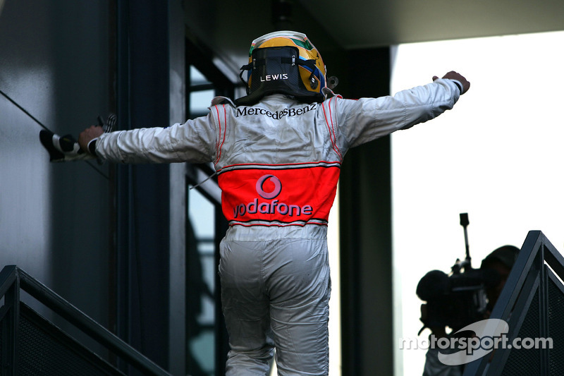 Winner, 1st, Lewis Hamilton, McLaren Mercedes