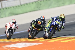 Valentino Rossi, Yamaha Factory Racing, Bradley Smith, Tech 3 Yamaha en Danilo Petrucci, Pramac Raci