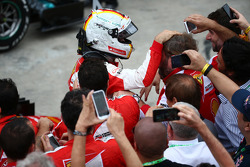 Podio: terzo Sebastian Vettel, Ferrari
