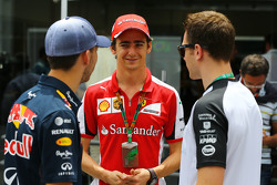 (L to R): Pierre Gasly, Red Bull Racing Test Driver with Esteban Gutierrez, Ferrari Test and Reserve Driver and Stoffel Vandoorne, McLaren Test and Reserve Driver