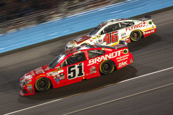 Justin Allgaier, Hscott Motorsports Chevrolet and Michael Annett, Hscott Motorsports Chevrolet