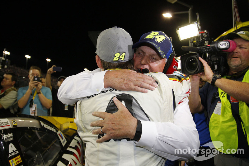 Jeff Gordon, Hendrick Motorsports Chevrolet, mit Teameigner Rick Hendrick