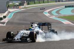 Felipe Massa, Williams FW37 bloque une roue au freinage