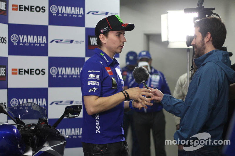 Jorge Lorenzo, Yamaha Factory Racing, mit der Presse