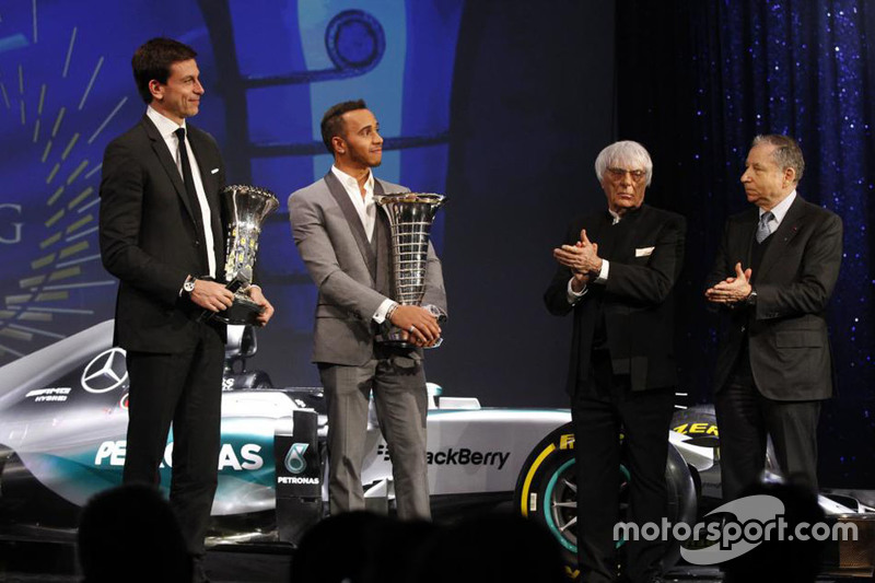 Lewis Hamilton, Mercedes AMG F1, Bernie Ecclestone, Toto Wolff, Mercedes AMG F1 Accionista y Directo