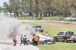 El auto incendiado de Mauro Giallombardo