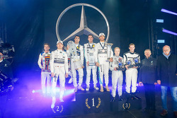 Sebastian Asch, Luca Ludwig, Nico Rosberg, Mercedes AMG F1, Pascal Wehrlein, Daniel Juncadella, Lewis Hamilton, Mercedes AMG F1, Felix Rosenquist, Mick Schumacher, Prof. Dr. Thomas Weber, member of the Board of Management of Daimler AG, Dr. Dieter Zetsche