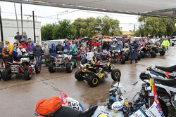 The bikes and quads convoy stops at a petrol station