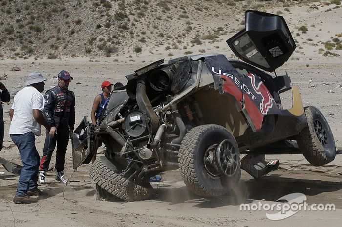 #314 Peugeot: Sebastien Loeb, Daniel Elena depois do acidente