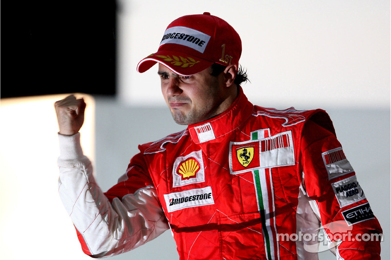 Podio: ganador de la carrera Felipe Massa 2008