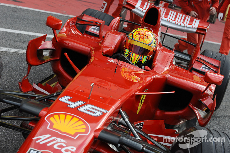 Valentino Rossi a Ferrari F2008-ban