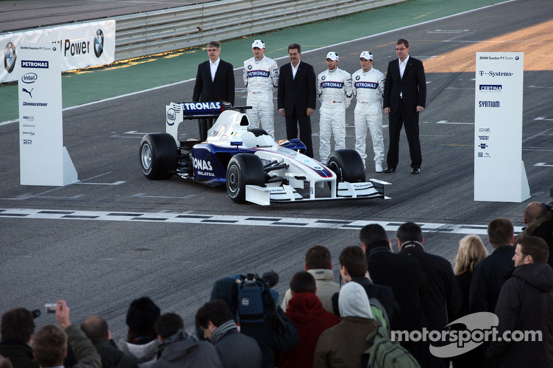 Walter Riedl, Robert Kubica, Dr. Mario Theissen, Nick Heidfeld, Christian Klien ve Markus Duismann v