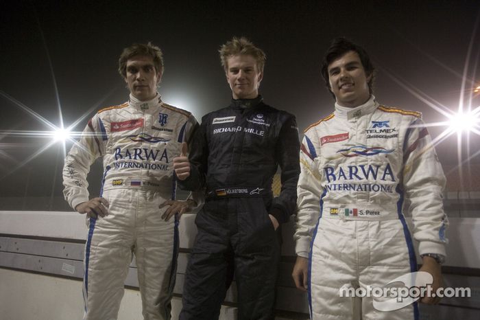 Nico Hulkenberg, Sergio Perez and Vitaly Petrov