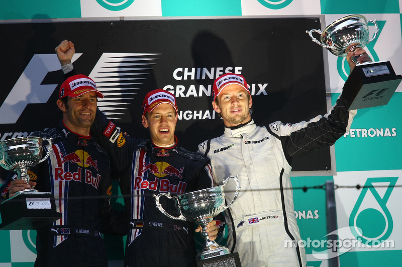 2009 : 1. Sebastian Vettel, 2. Mark Webber, 3. Jenson Button