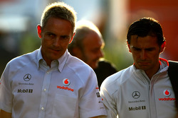 Martin Whitmarsh, McLaren, et Pedro de la Rosa McLaren Mercedes