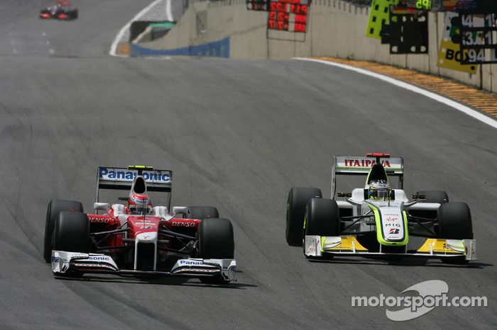 Kamui Kobayashi, Toyota F1 Team y Jenson Button, Brawn GP