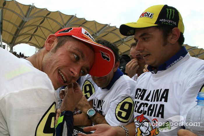 Campeón 2009 de MotoGP  Valentino Rossi, Fiat Yamaha Team celebra