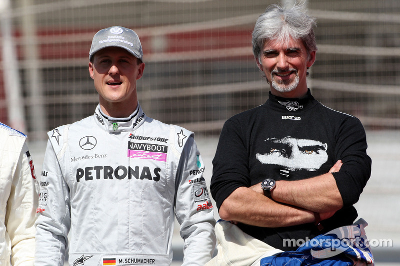 Michael Schumacher, Mercedes GP en oud-wereldkampioen Damon Hill