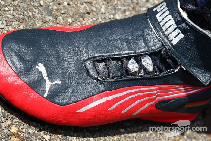 Sebastian Vettel, Red Bull Racing con su moneda de la suerte