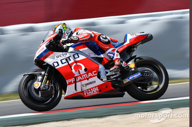 Danilo Petrucci con la Ducati Desmosedici 2017 del Pramac Racing