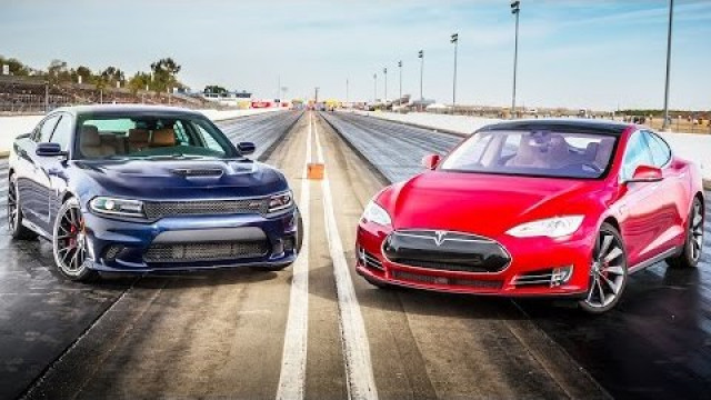2015 Dodge Charger SRT Hellcat vs. 2015 Tesla Model S P85D! - Head 2 Head Ep. 65